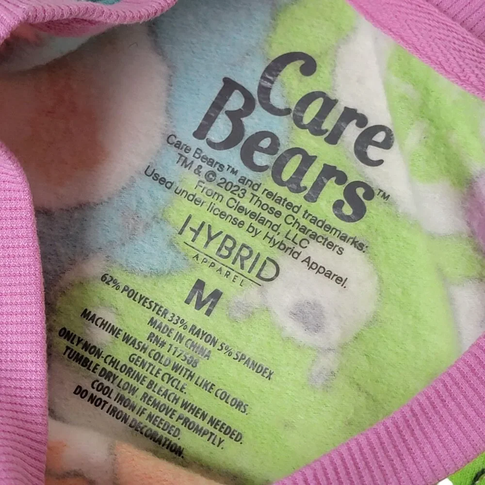 Care Bears Crewneck Sweatshirt Women's Size M Hybrid Apparel Pastel Graphic - Picture 5 of 8